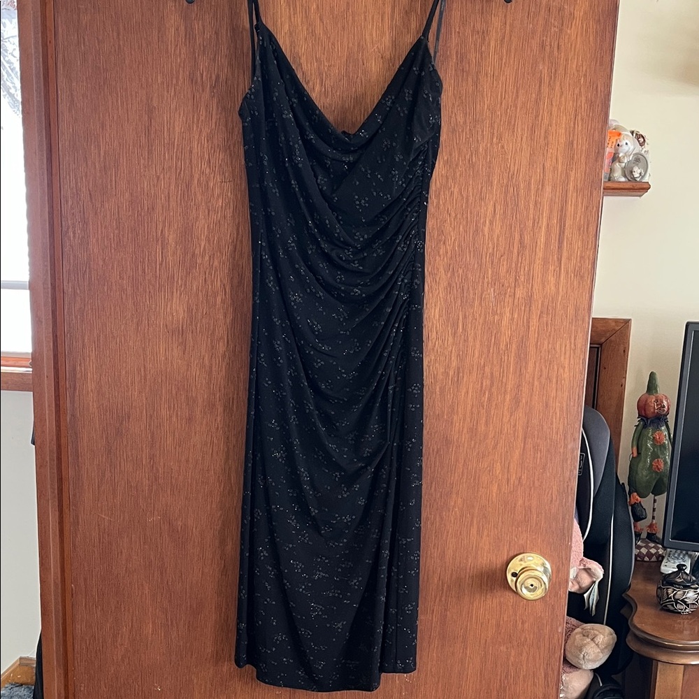 Laundry By Shelli Segal Elegant Black Midi Dress